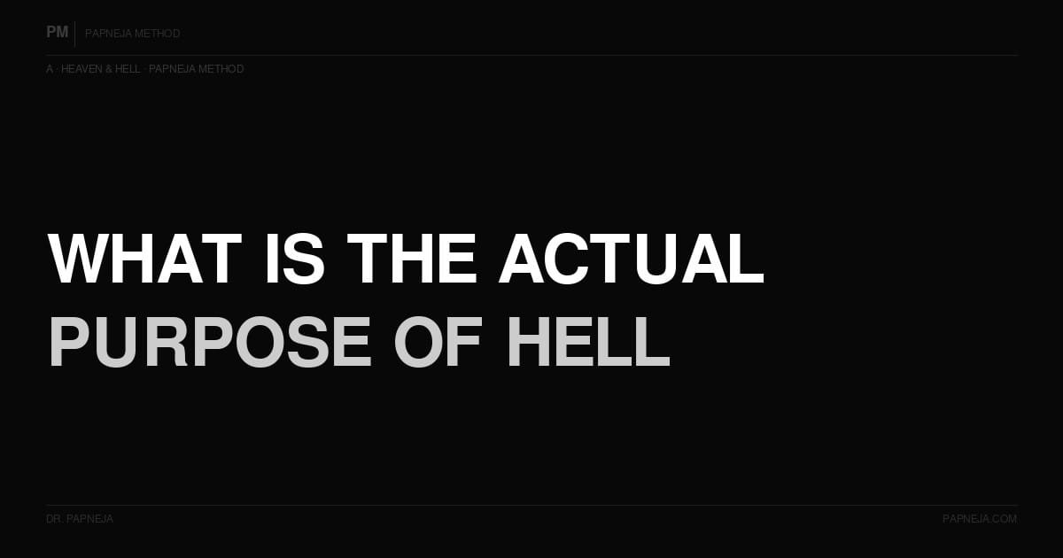 A05. What is the actual purpose of hell in the karmic framework?