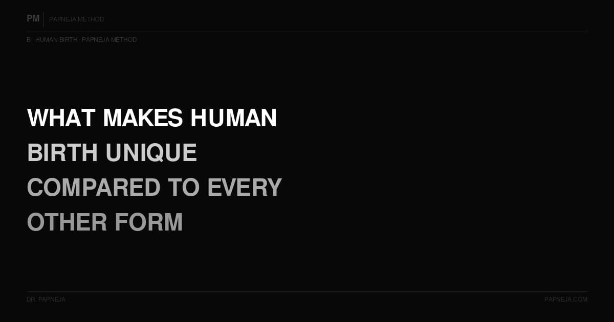 B02. What makes human birth unique compared to every other form of life or realm?