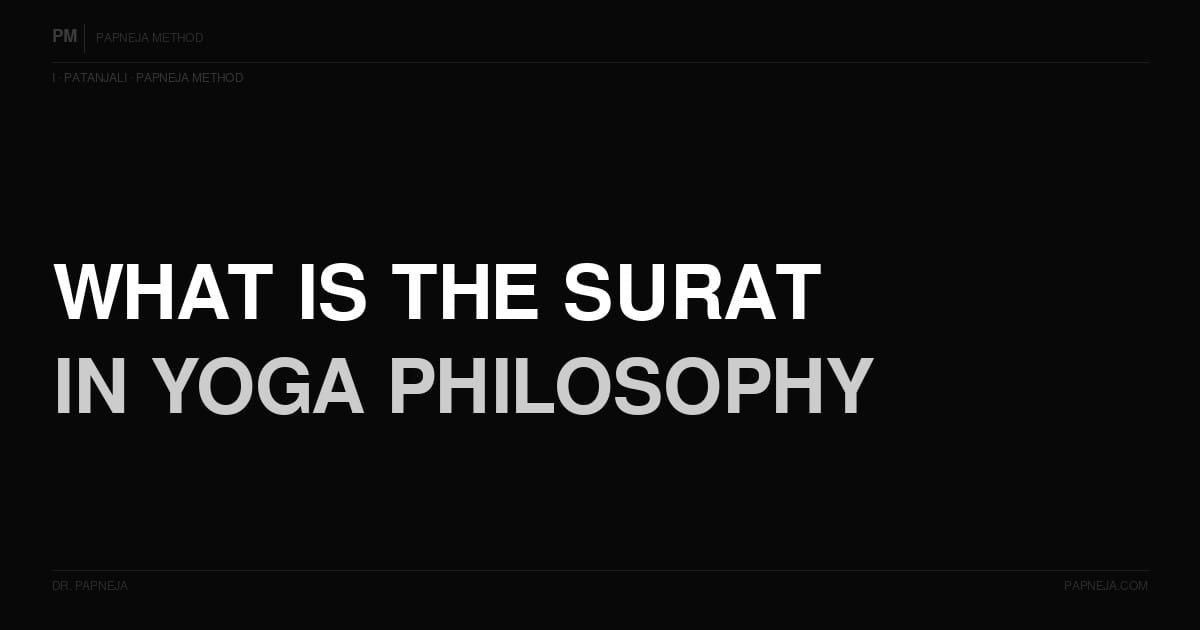 I13. What is the Surat in yoga philosophy?