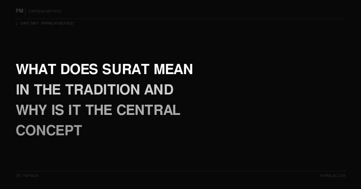 L14. What does Surat mean in the tradition and why is it the central concept?