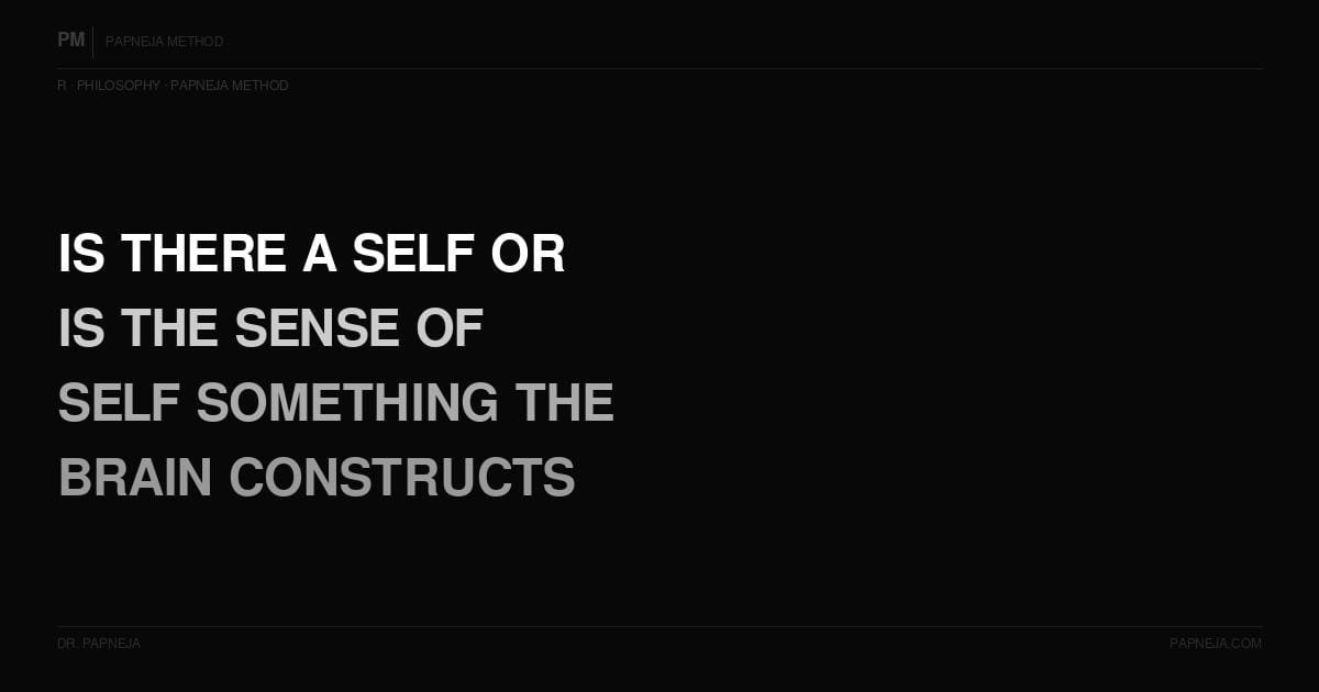 R03. Is there a self — or is the sense of self something the brain constructs?