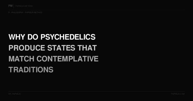 R09. Why do psychedelics produce states that match what contemplative traditions describe — and why are they not the same thing?