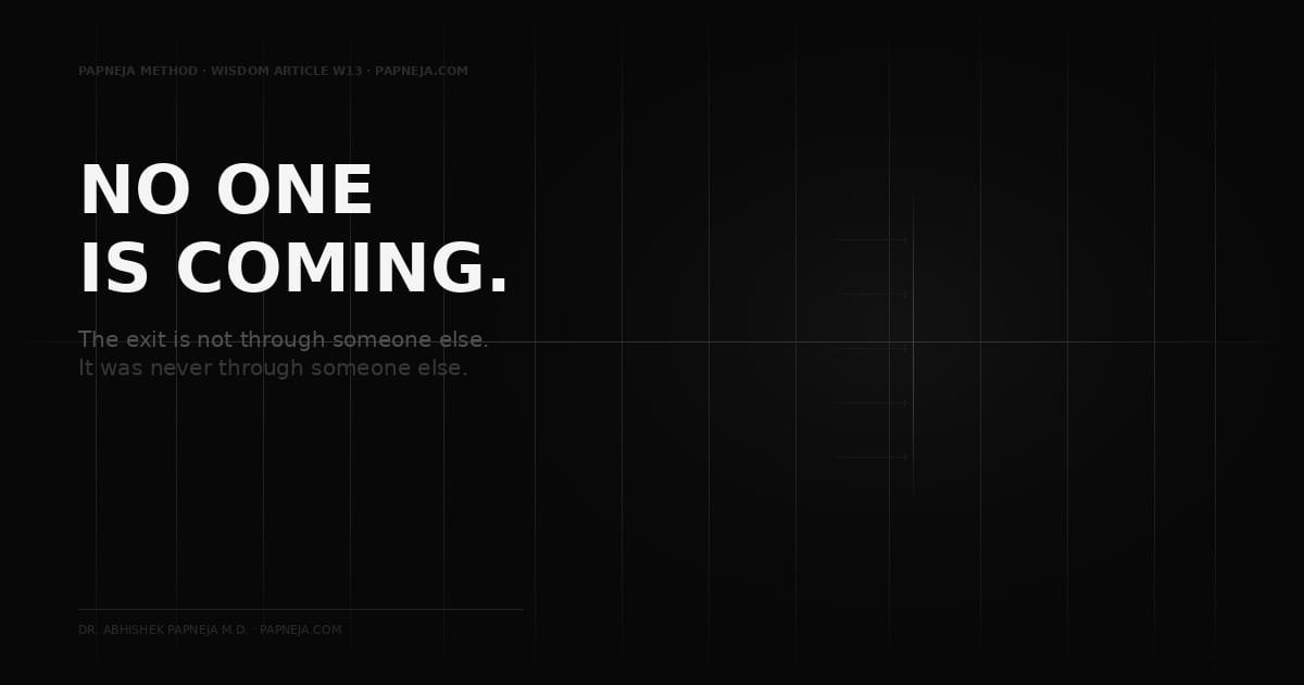 No One Is Coming, Papneja Method, Dr. Abhishek Papneja