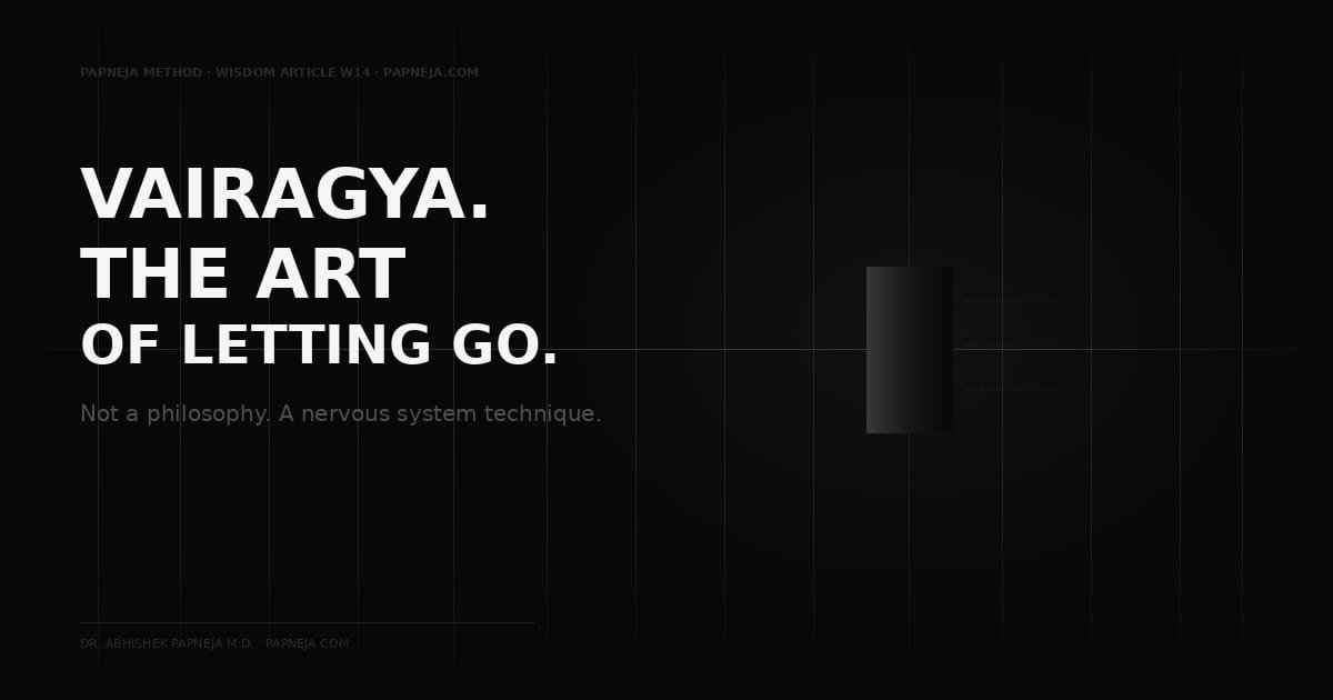 What Vairagya Actually Is, Dr Papneja, Papneja Method